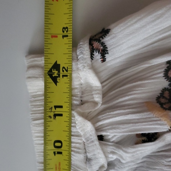 J.O.A Los Angeles Floral Embroidered Faux Wrap Midi Skirt Size Small High-Low - Picture 8 of 10